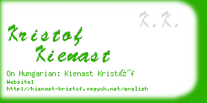kristof kienast business card